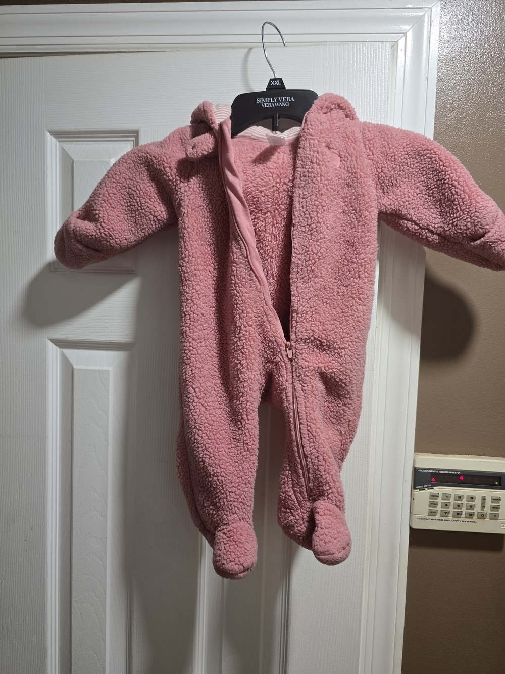 Carter's Pink Sherpa Hooded Footed One-Piece